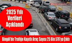 Bingöl'de Kayıtlı Araç Sayısı 25 Bini Geçti