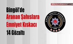 Bingöl’de Aranan Şahıslara Emniyet Kıskacı: 14 Gözaltı