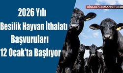 2026 Yılı Besilik Hayvan İthalatı Başvuruları 12 Ocak'ta Başlıyor