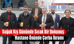 Soğuk Kış Gününde Sıcak Bir Dokunuş: Hastane Önünde Çorba İkramı