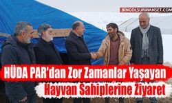 HÜDA PAR'dan Zor Zamanlar Yaşayan Hayvan Sahiplerine Ziyaret