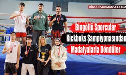 Bingöllü Sporcular Kickboks Şampiyonasından Madalyalarla Döndüler