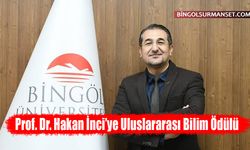 Prof. Dr. Hakan İnci’ye Uluslararası Bilim Ödülü