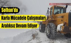 Solhan'da Karla Mücadele Çalışmaları Aralıksız Devam Ediyor