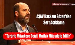 AŞAV Başkanı Sözen'den Sert Açıklama