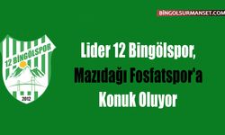 Lider 12 Bingölspor, Mazıdağı Fosfatspor'a Konuk Oluyor