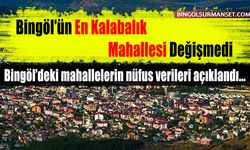 Bingöl'ün En Kalabalık Mahallesi Değişmedi