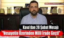 Kava'dan 28 Şubat Mesajı: "Vesayetin Üzerinden Milli İrade Geçti"