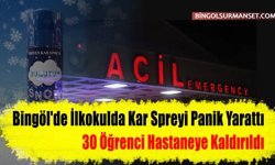 Bingöl'de İlkokulda Kar Spreyi Panik Yarattı