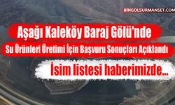 Su Ürünleri Üretimi İçin Başvuru Sonuçları Açıklandı