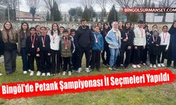 Bingöl'de Petank Şampiyonası İl Seçmeleri Yapıldı