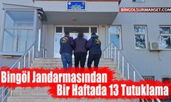 Bingöl Jandarmasından Bir Haftada 13 Tutuklama