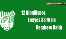 12 Bingölspor, Erciyes 38 FK ile Berabere Kaldı: 1-1
