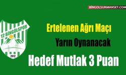 Ertelenen Ağrı Maçı Yarın Oynanacak