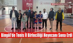 Bingöl'de Tenis İl Birinciliği Heyecanı Sona Erdi