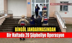 Bingöl Jandarmasından Bir Haftada 20 Şüpheliye Operasyon