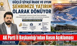 AK Parti Bingöl İl Başkanlığından Basın Açıklaması