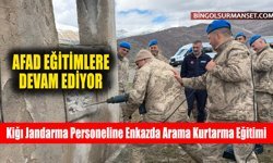 Kiğı Jandarma Personeline Enkazda Arama Kurtarma Eğitimi