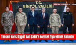 Tunceli Valisi Aygöl, Vali Çelik'e Nezaket Ziyaretinde Bulundu