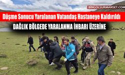 Düşme Sonucu Yaralanan Vatandaş Hastaneye Kaldırıldı