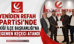Yeniden Refah Partisi'nde Kiğı İlçe Başkanlığı'na Egemen Keçeci Atandı