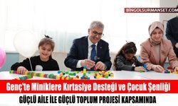 Genç'te Miniklere Kırtasiye Desteği ve Çocuk Şenliği