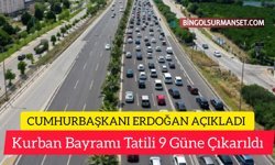 Kurban Bayramı Tatili 9 Güne Çıkarıldı