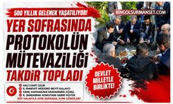 Yer Sofrasında Protokolün Mütevaziliği Takdir Topladı