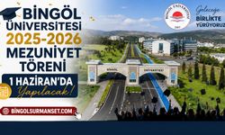 Bingöl Üniversitesi 2025-2026 Mezuniyet Töreni 1 Haziran'da Yapılacak