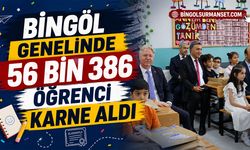 Bingöl Genelinde 56 Bin 386 Öğrenci Karne Aldı