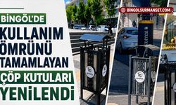 Bingöl'de Kullanım Ömrünü Tamamlayan Çöp Kutuları Yenilendi