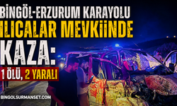 Bingöl Ilıcalar Mevkiinde Kaza: 1 Ölü, 2 Yaralı