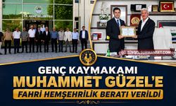 Genç Kaymakamı Muhammet Güzel’e Fahri Hemşehrilik Beratı Verildi