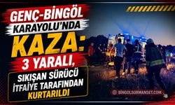 Genç-Bingöl Karayolu’nda Kaza: 3 Yaralı