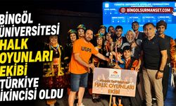 Bingöl Üniversitesi Halk Oyunları Ekibi Türkiye İkincisi Oldu