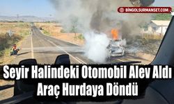 Seyir Halindeki Otomobil Alev Aldı: Araç Hurdaya Döndü