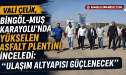 Vali Çelik, Bingöl-Muş Karayolu’nda Yükselen Asfalt Plentini İnceledi