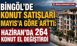 Bingöl’de Konut Satışları Mayıs’a Göre Arttı: Haziran’da 264 Konut El Değiştirdi