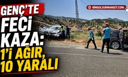 Genç’te Feci Kaza: 1’i Ağır, 10 Yaralı