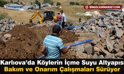 Karlıova’da Köylerin İçme Suyu Altyapısı Bakım ve Onarım Çalışmaları Sürüyor