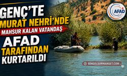 Murat Nehri’nde Mahsur Kalan Vatandaş AFAD Tarafından Kurtarıldı