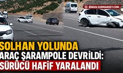 Solhan Yolunda Araç Şarampole Devrildi: Sürücü ve Yolcular Hafif Yaralandı