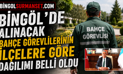 Bingöl'de Alınacak Bahçe Görevlilerinin İlçelere Göre Dağılımı Belli Oldu