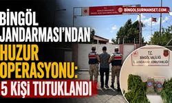 Bingöl Jandarması’ndan Huzur Operasyonu: 5 Kişi Tutuklandı