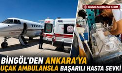 Bingöl'den Ankara'ya Uçak Ambulansla Başarılı Hasta Sevki