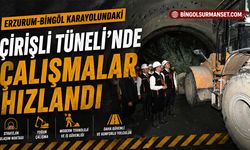 Erzurum-Bingöl Karayolundaki Çirişli Tüneli’nde Çalışmalar Hızlandı