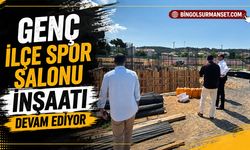 Genç İlçe Spor Salonu İnşaatı Devam Ediyor