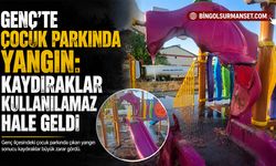 Genç’te Çocuk Parkında Yangın: Kaydıraklar Kullanılamaz Hale Geldi