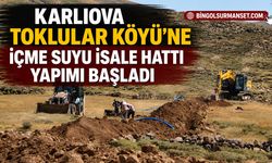 Karlıova Toklular Köyü’ne İçme Suyu İsale Hattı Yapımı Başladı