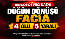 Bingöl’de Düğün Dönüşü Feci Kaza: 4 Ölü, 5 Yaralı